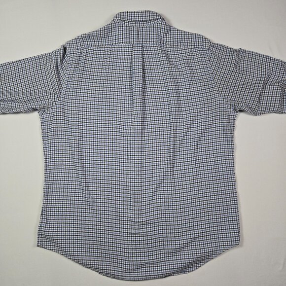Ralph Lauren XL Classic Fit Blue Plaid Button Down Shirt Long Sleeve Preppy - Picture 5 of 16